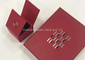 Küçük Kırmızı Fantezi Mücevher Kutusu Yüzükler Sadece Logo Baskı Kağıdı Ambalaj Için 2 Tarafı Açıldı Tedarikçi